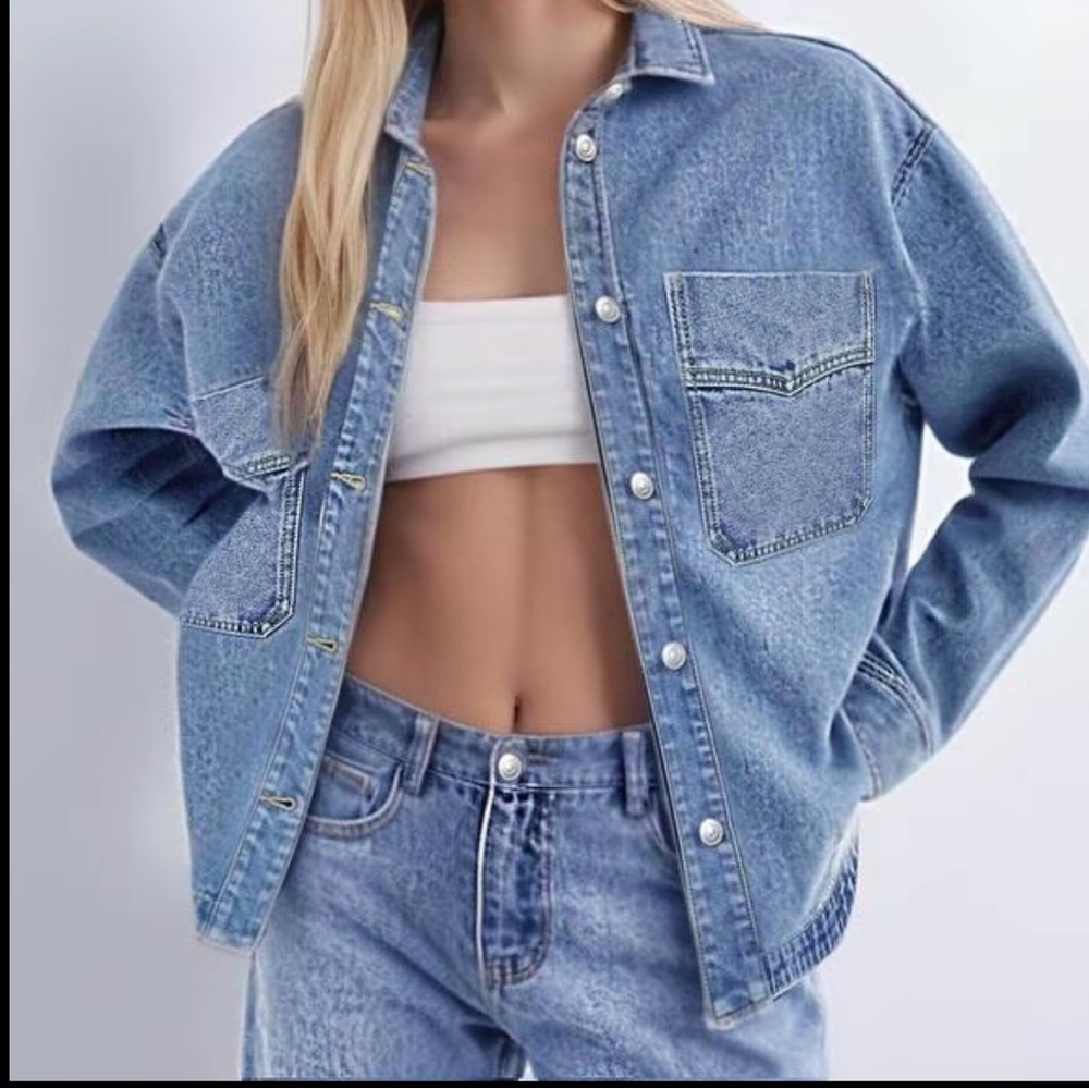 Cotton Oversized Denim Jean Jacket